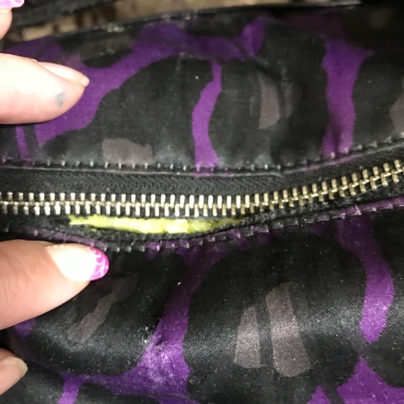 HP👜 Coach Poppy Purple Ocelot Purse H1281-120048 - Picture 7 of 7